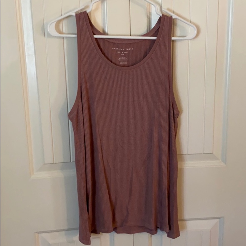 NWOT Mauve Ribbed tank top
